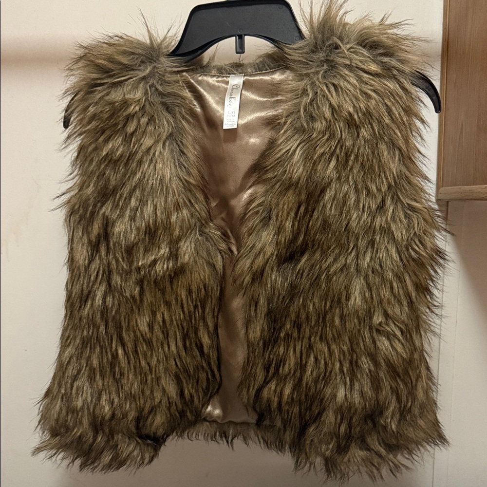 Cherokee Brown Faux Fur Vest for Kids